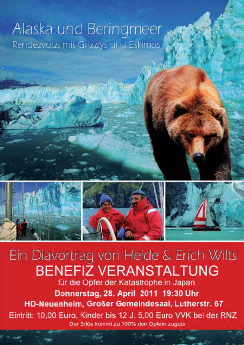   Plakat des Benefiz-Vortrags am 28. April