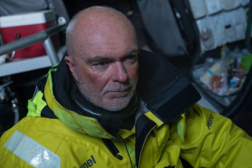   Trägt viel Verantwortung im Southern Ocean und erlebt mit seinem Team Brunel "stressige Zeiten": Skipper Bouwe Bekking