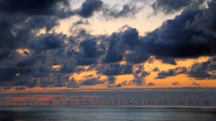 Offshore-Windpark (von Helgoland gesehen)