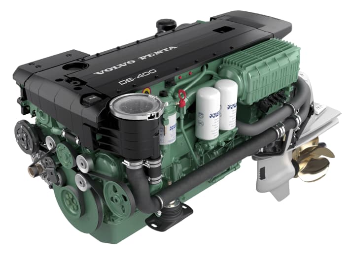D6-400 Volvo Penta verbaut jetzt eine Temperatur-Messsonde am Turbolader-Abgasknie, um die Motorkühlung zu kontrollieren. Zur Steigerung der Kraftstoff-Effizienz wird ein größerer Ladeluftkühler installiert. | t.