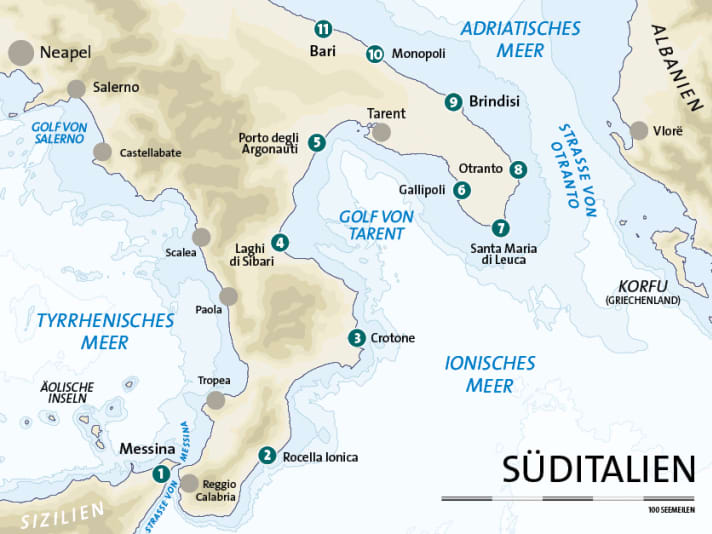 Reise Italien: Kalabrien und Apulien – Die Sohle des Stiefels  BOOTE