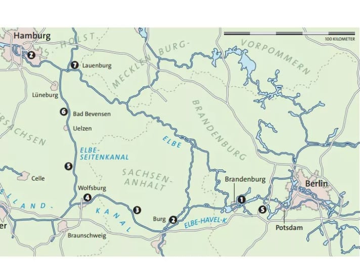 Insgesamt führt uns unser Herbsttörn auf gut 350 Kilometern über die Havel, den Elbe-Havel-Kanal, den Mittellandkanal, den Elbe-Seitenkanal und die Elbe durch fünf Bundesländer