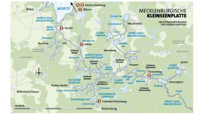 Mecklenburgische Kleinseenplatte | Karte: Christian Tiedt