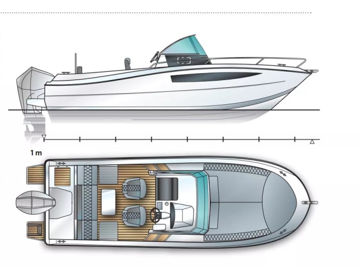 Riss der Atlantic Marine Sun Cruiser 730 | Zeichnung: Marc André Bergmann