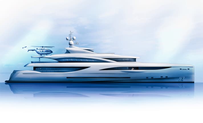 Neuer Ansatz: Dörries Yachts entwickelte den 65-Meter-  Eyecatcher gemeinsam mit H2 Yacht Design. | n.