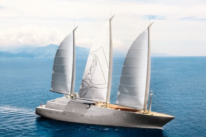 „Sailing Yacht A“: Die komplette Konzepterstellung des segelnden Superlativs stammt von D+V, das finale Styling und Design übernahm Philippe Starck. | k.