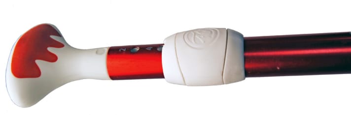   RRD Red Alu: Ein kompakter Knauf auf einem sicher funktionierenden Vario-Clip-System.