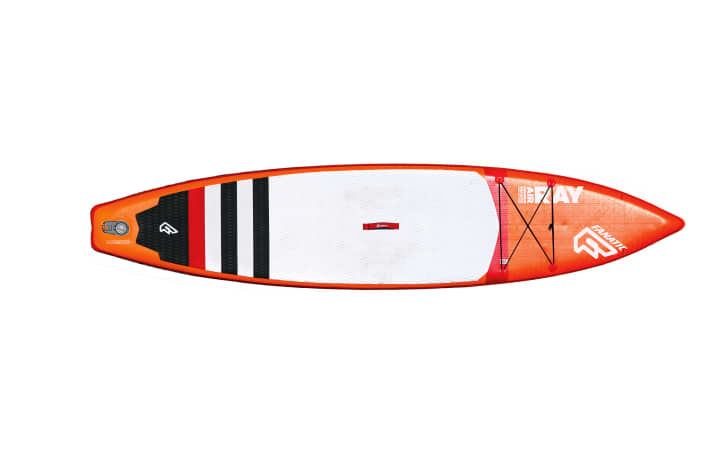   Fanatic Ray Air Premium 12’6’’ x 32’’ >><a href="https://www.awin1.com/cread.php?awinmid=14652&awinaffid=471469&clickref=SUP+Fanatic+Ray+Air+Premium&ued=https%3A%2F%2Ffun-sport-vision.com%2Ffanatic-ray-air-premium-pure-package-12-6-blue-08100343.html" target="_blank" rel="noopener noreferrer nofollow"> hier erhältlich</a> *