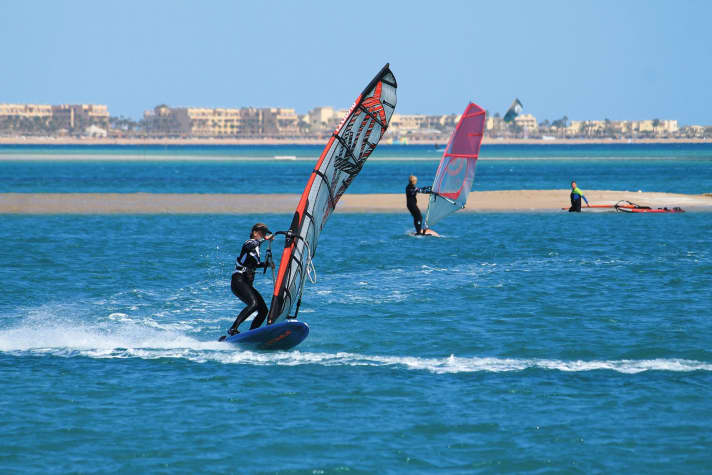 Soma Bay in Ägypten ist ein ideales Revier für Aufsteiger und Freerider.