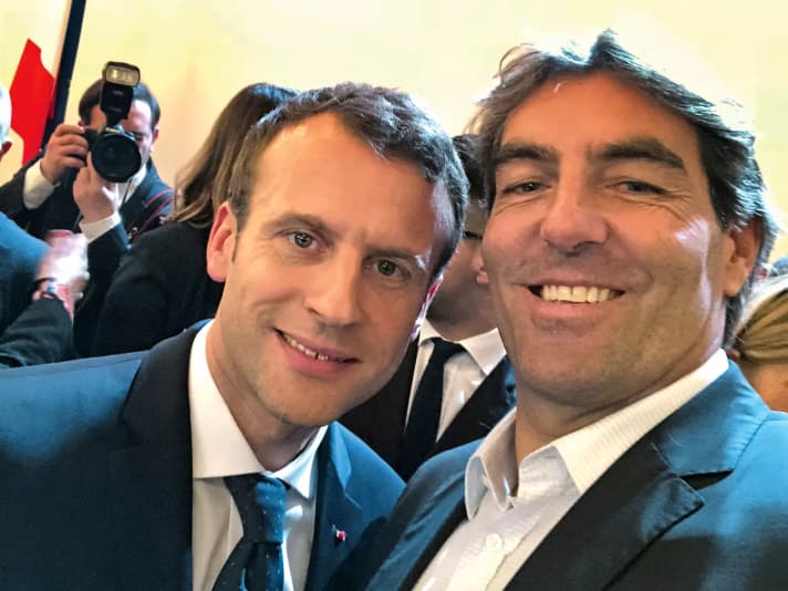 Sogar Präsident Macron ehrte Antoine Albeau für seine Leistungen