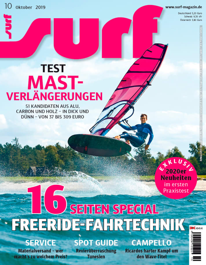   Diesen Artikel bzw. die gesamte Ausgabe SURF 10/2019 können Sie in der SURF App (<a href="https://itunes.apple.com/de/app/surf/id761387049?mt=8"  rel="noopener noreferrer">iTunes</a>  und <a href="https://play.google.com/store/apps/details?id=de.deliusklasing.surf"  rel="noopener noreferrer">Google Play</a> ) lesen – die Print-Ausgabe erhalten Sie <a href="https://www.delius-klasing.de/surf-10-2019-sur-2019-10" target="_blank" rel="noopener noreferrer nofollow">hier</a> .