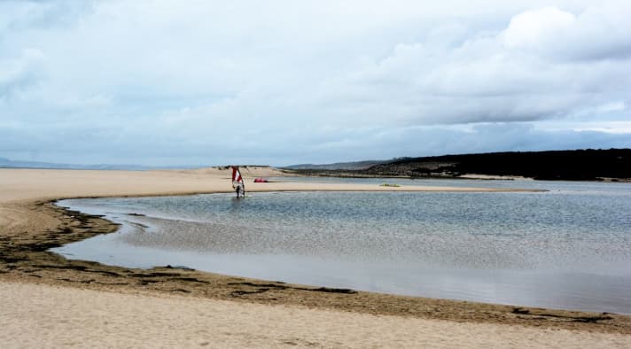Die Lagoa de Albufeira ist ein sicherer Flachwasserspot
