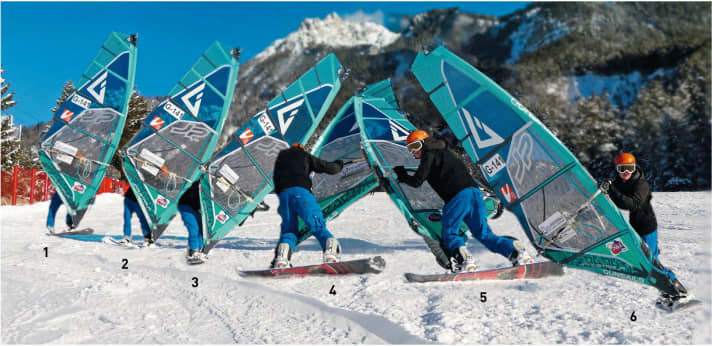 360-Grad-Rotationen – wie die eines Flakas – lassen sich auf dem kurzen, drehfreudigen Snowboard sehr gut nachstellen. Nick trainiert seine Manöver.