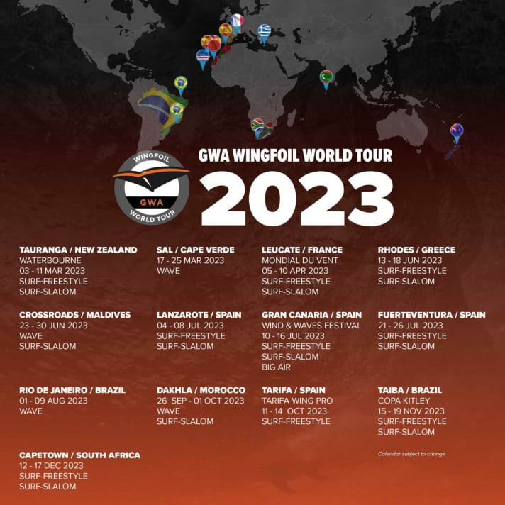 Wer die World Tour 2023 mitfahren will braucht Zeit - und eine gut gefüllte Reisekasse.