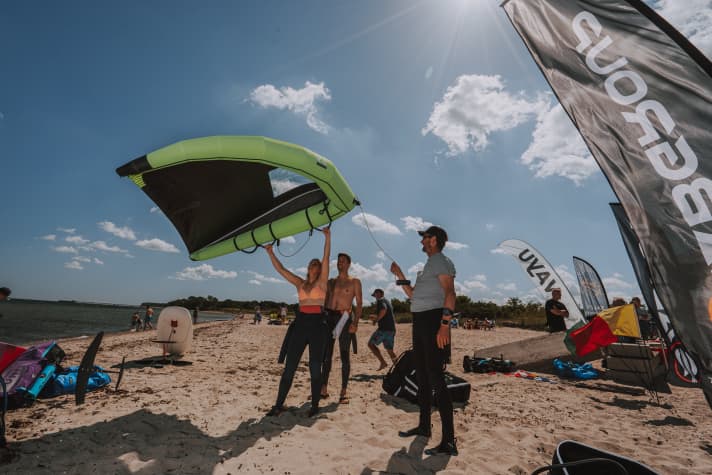 Das Winger of the Sea Event bietet auch die Möglichkeit, Material unterschiedlicher Marken zu testen