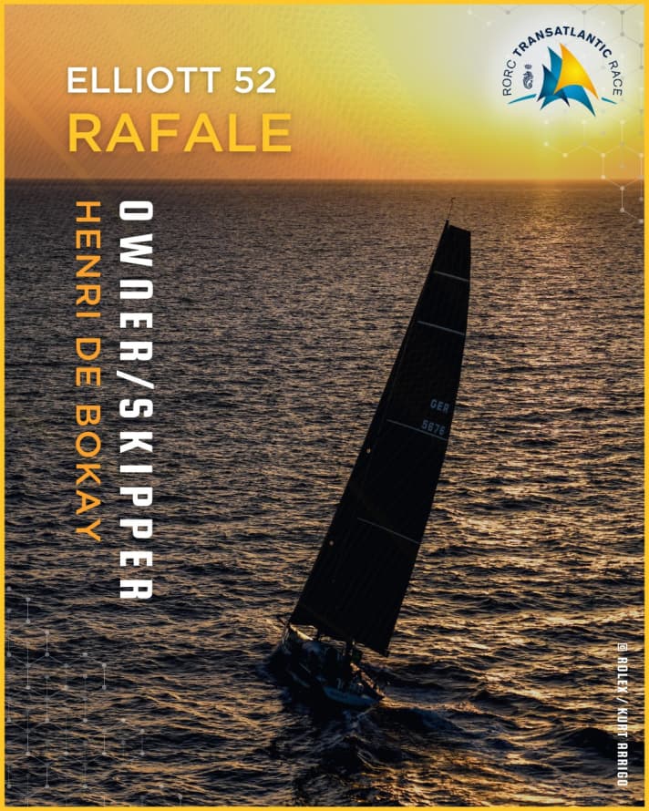 Das Herausforderer-Plakat von “Rafale” für das 9. RORC Transatlantic Race