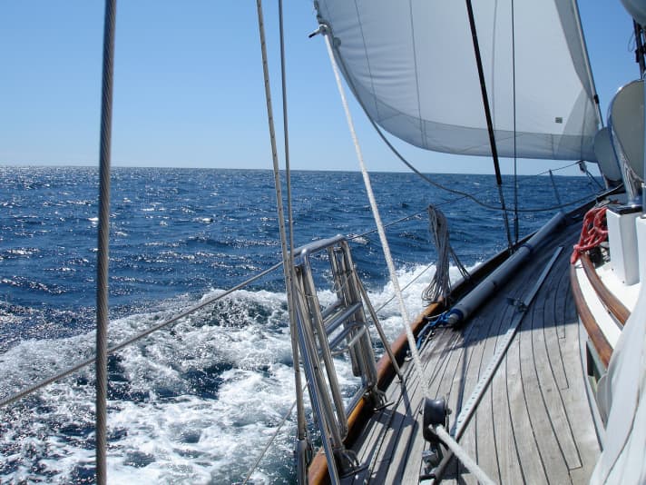   Auf in die Ferne: Die „Freya“ auf einer Atlantik-Passage