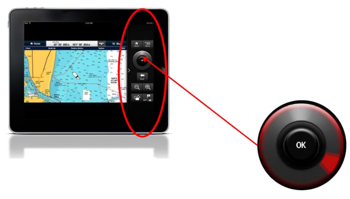  RayControl bietet am Tablet volle Kontrolle über den Plotter – inklusive Tastatur