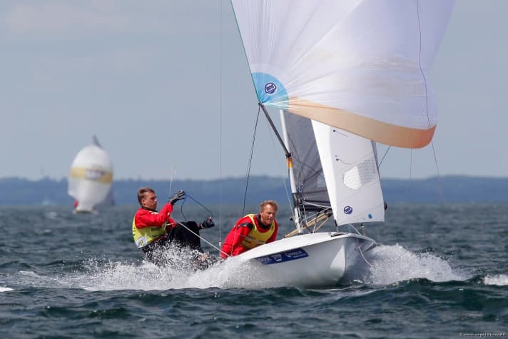   Wolfgang Hunger mit Julien Kleiner unwiderstehlich auf dem Weg zum 20. Kieler-Woche-Sieg
