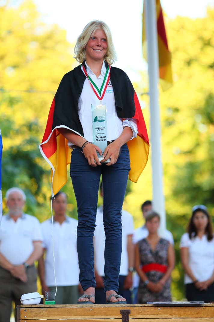   Ein Bild von Svenja Weger, als sie 2014 die Europameisterschaft gewonnen hatte