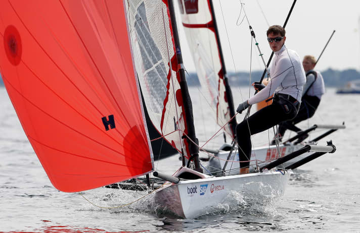   Frithjof Schwerdt gewinnt die Kieler Woche im Musto Skiff