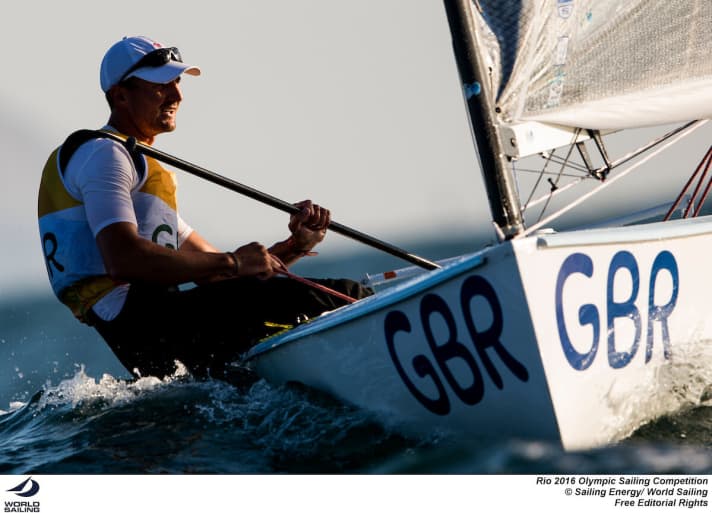   Olympiasieger im Finn-Dinghy: Giles Scott konnte seinem Favoritenstatus schon vor dem Finale gerecht werden