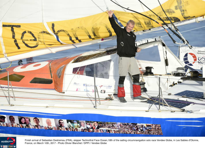   Geschafft: Sébastien Destremau hat seine Vendée-Premiere als 18. beendet