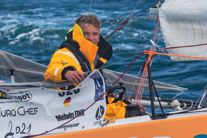   Ging optimistisch in seine Mini-Transat-Premiere und hatte sich vor dem Start ein Top-Ten-Ergebnis bei den Serienbooten erträumt. Jetzt könnte sogar mehr möglich werden…