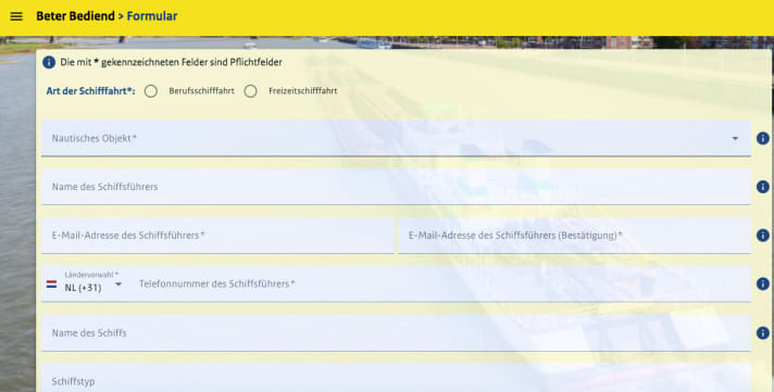   Das Anfrageformular gibt es auch in deutscher Sprache