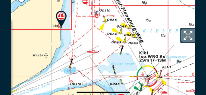   Die Übungsgebiete für U-Boote liegen unter anderem in der Eckernförder Bucht