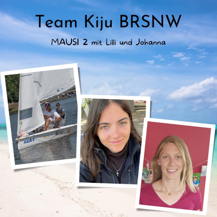 Jede WM-Crew wurde von den Veranstaltern auf der Homepage vorgestellt. Hier Lilli Zeller und Johanna Schablowski. Zur <a href="https://inclusionworlds-sailing.com/#wm"  rel="noopener noreferrer">WM-Homepage</a> geht es hier | Foto/Montage: Team Kuju BRSNW