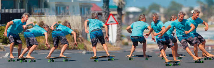 The movement sequences are much closer to windsurfing than to skating, says Peter Garzke.