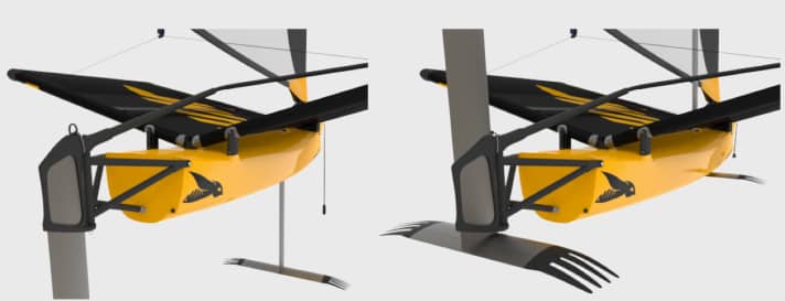   Rudder and centreboard catch-up