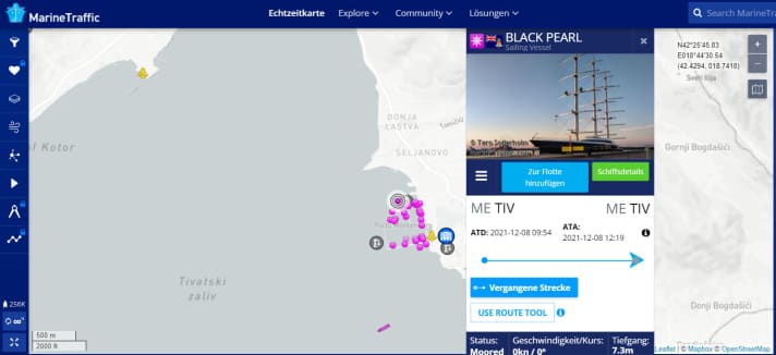   Le Monténégro abrite actuellement le deuxième plus grand voilier du monde, le "Black Pearl".