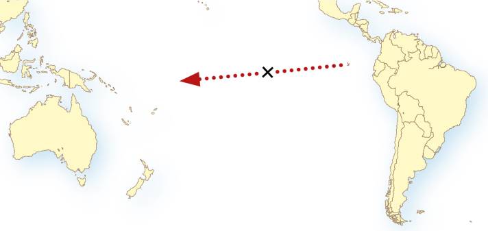   Fast 3.000 Seemeilen segelt das Paar von Galapagos nach Hiva Oa, davon über die Hälfte unter Notrigg