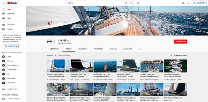   YACHT est également présent sur Youtube avec d'innombrables vidéos ! La palette des thèmes va des tests de bateaux à l'équipement, des régates aux classiques, des voyages et des régions aux aventures - plus de 73.000 abonnés se connectent régulièrement : <a href="https://www.youtube.com/YACHTtv" target="_blank" rel="noopener noreferrer nofollow">www.youtube.com/YACHTtv </a>.
