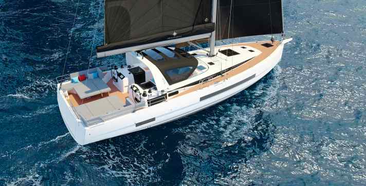 Unusual cockpit on the Jeanneau 55