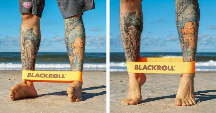 The Blackroll Loop Bank is ideal for ankle strengthening exercises.