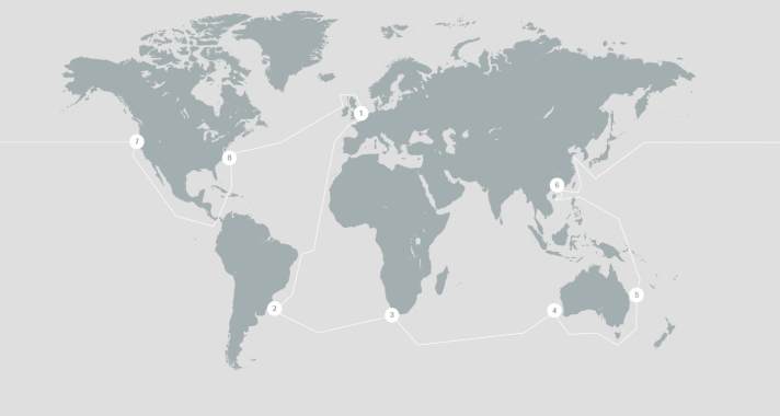 Einmal um die Welt: Die Route des Clipper Round The World Race 2023-24