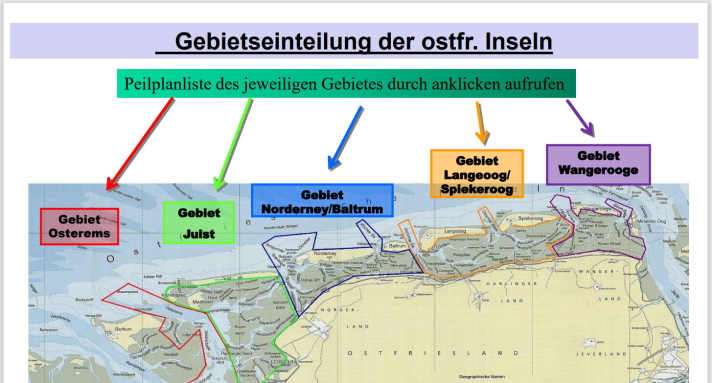   Für diese Gebiete stehen detaillierte Peilplanlisten nun online zur Verfügung