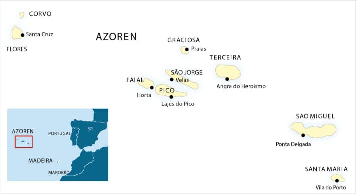 Le isole delle Azzorre