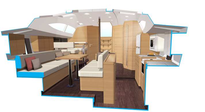   La boîte pour l'épée de ballast est habilement placée dans l'intérieur