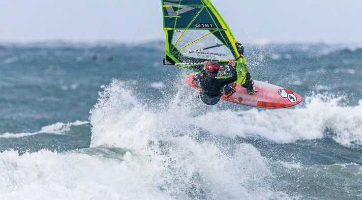 Lars literally feels at home in the waves of Hanstholm - all family holidays go to Cold Hawaii.