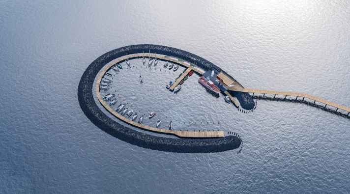   Der geplante Hafen vor Prerow