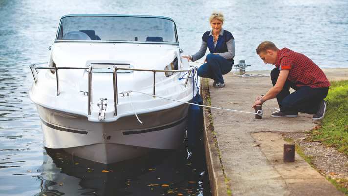 Even such a small cabin cruiser must have at least a paper chart, a sound signalling device (horn), anchor ball and navigation lights on sea waters.