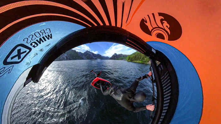 Daniel Schenk prefers to swing with a view of the Alpine scenery