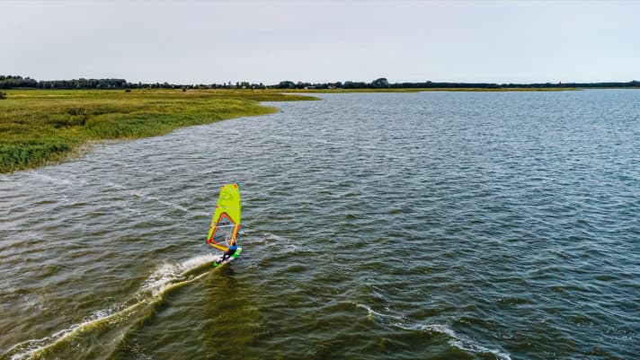 Traumhafte Flachwasserbedingungen am Bodden.