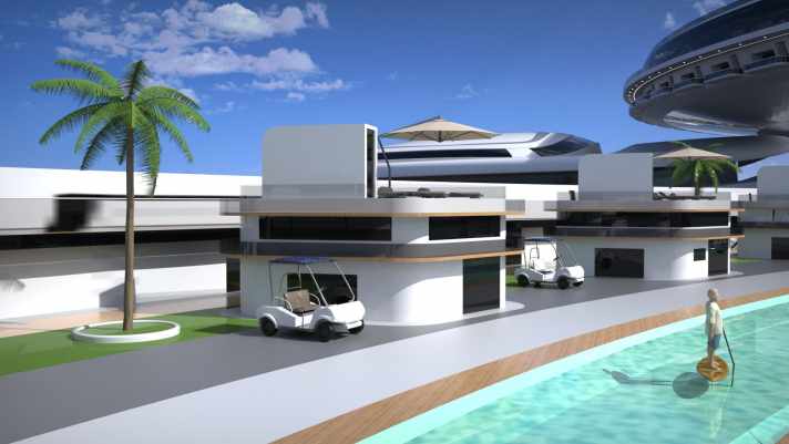 There will be everything from flats to large villas on "Pangeos"