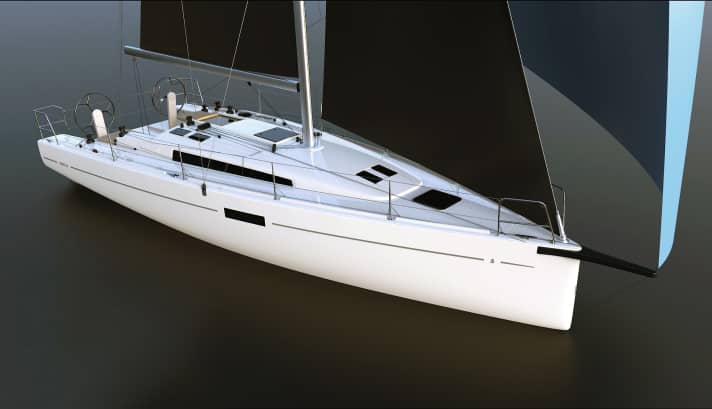   Sliding bowsprit, conventional layout, lightweight: the new First