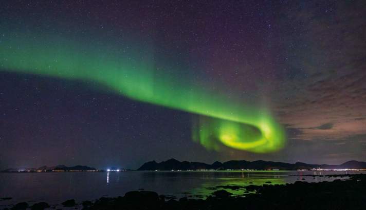 The natural phenomenon of the Northern Lights